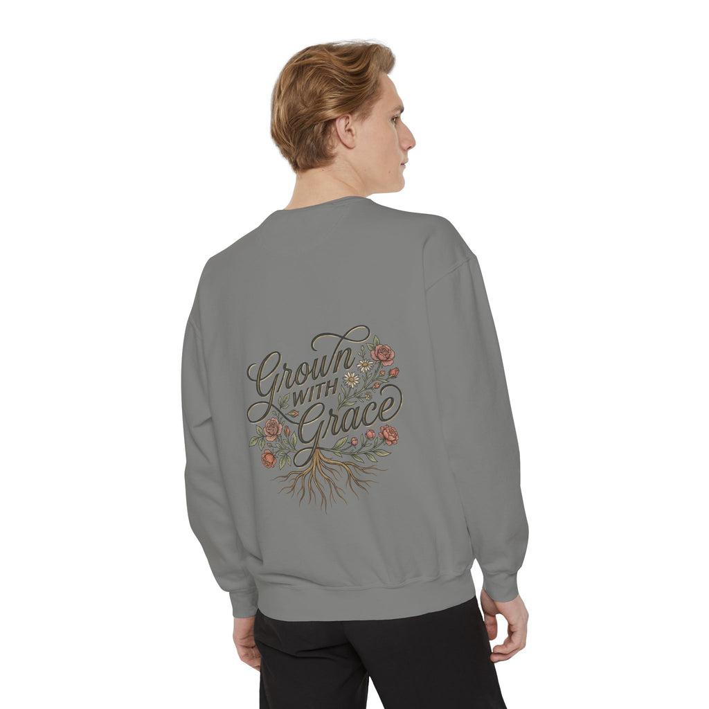 Sweatshirt — "Home Grown / Grown with Grace" Floral Wreath Crewneck