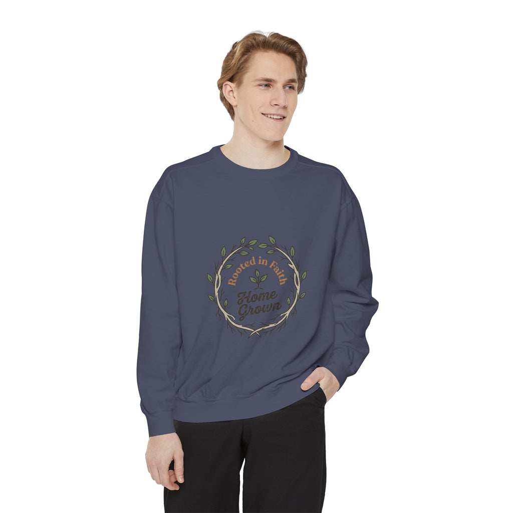 Sweatshirt — "Home Grown / Grown with Grace" Floral Wreath Crewneck