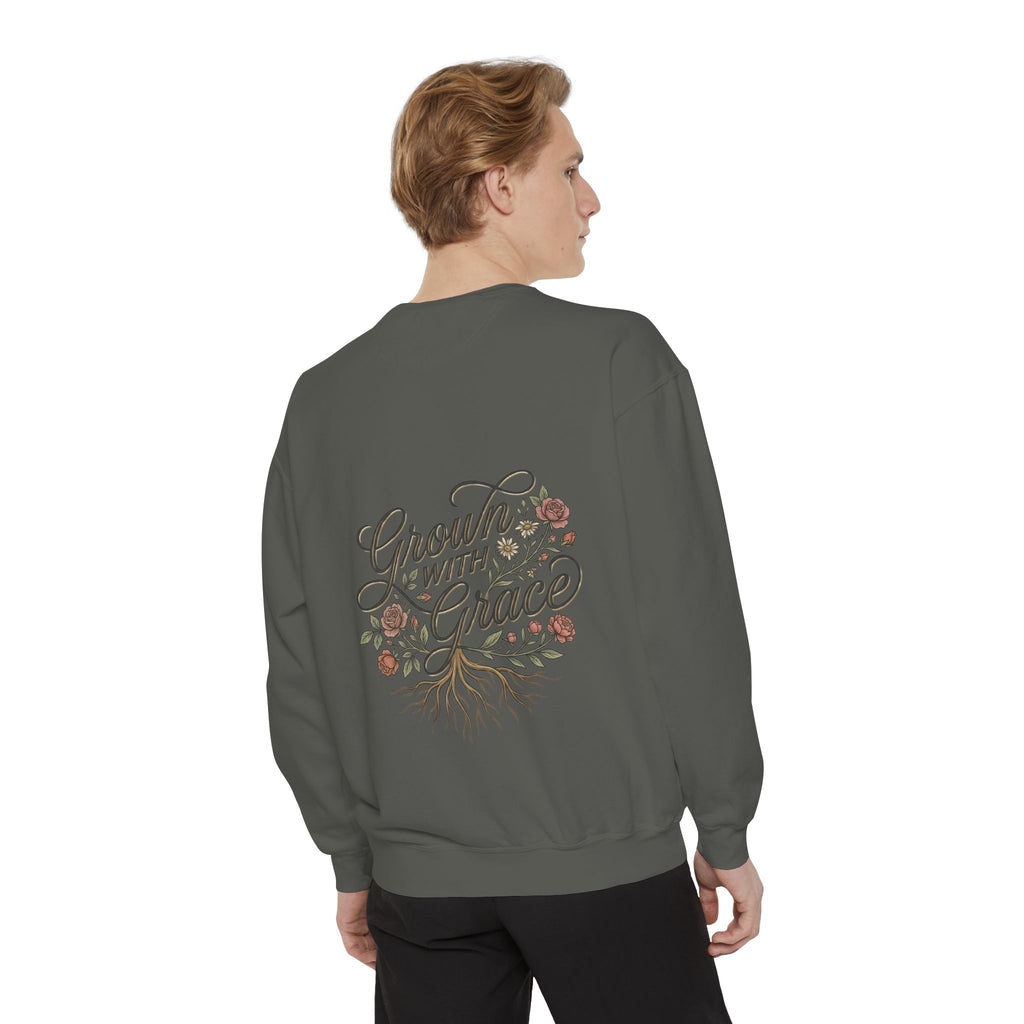 Sweatshirt — "Home Grown / Grown with Grace" Floral Wreath Crewneck