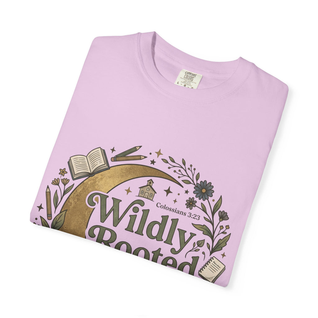 Wildly Rooted Back to School T-Shirt — Botanical Moon Design (2026)