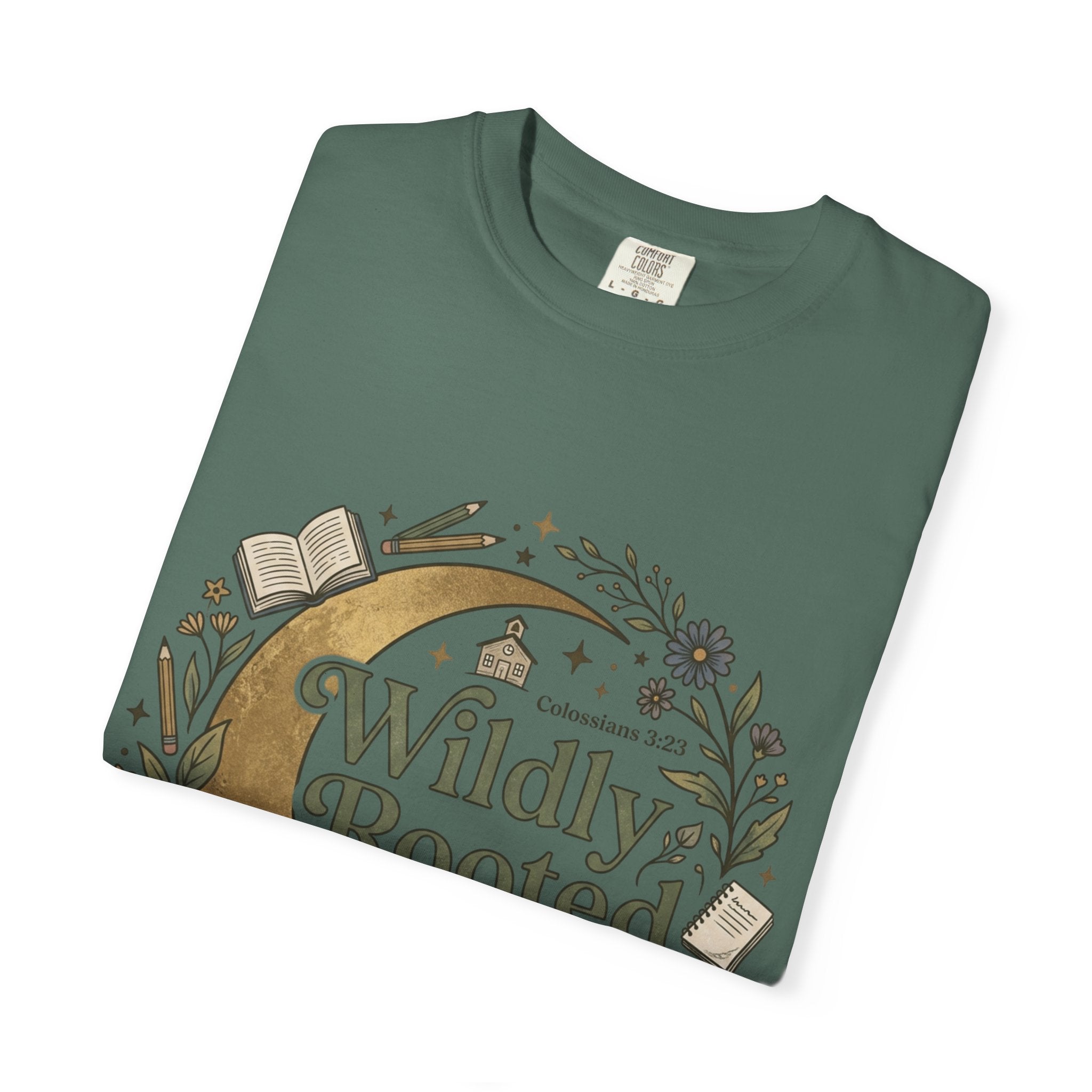 Wildly Rooted Back to School T-Shirt — Botanical Moon Design (2026)