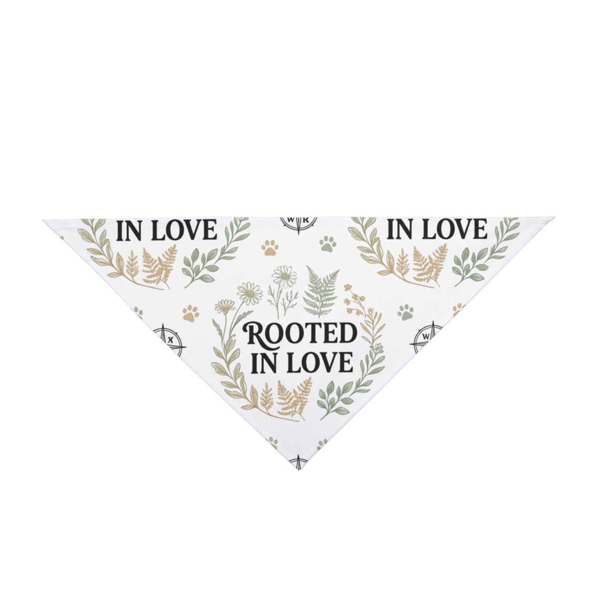 Pet Bandana — "Rooted in Love" Floral Print Dog Bandana