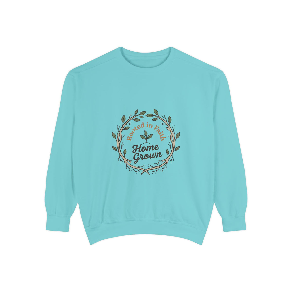 Sweatshirt — "Home Grown / Grown with Grace" Floral Wreath Crewneck