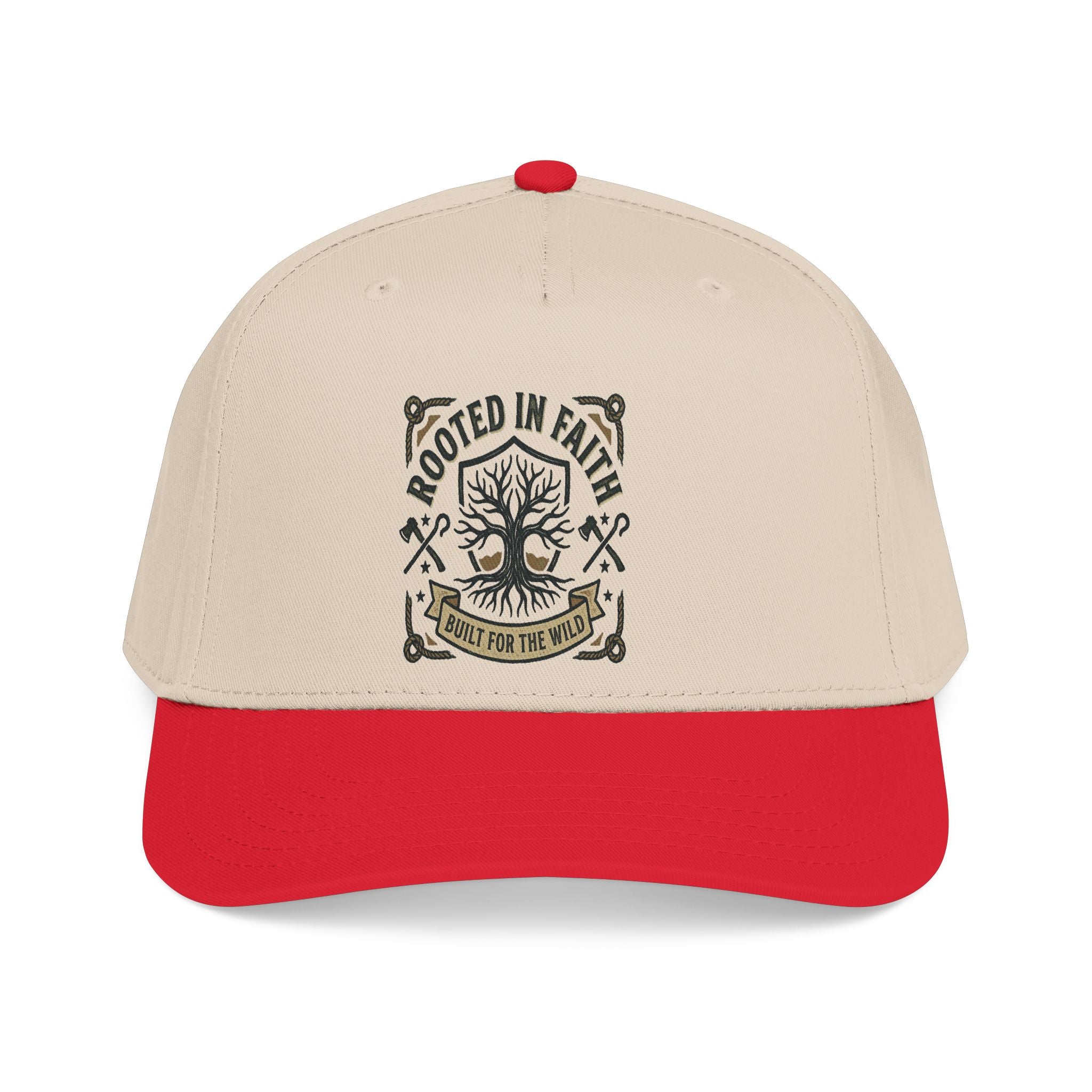 Rooted in Faith Baseball Cap — "Rooted for the World" Christian Trucker Hat