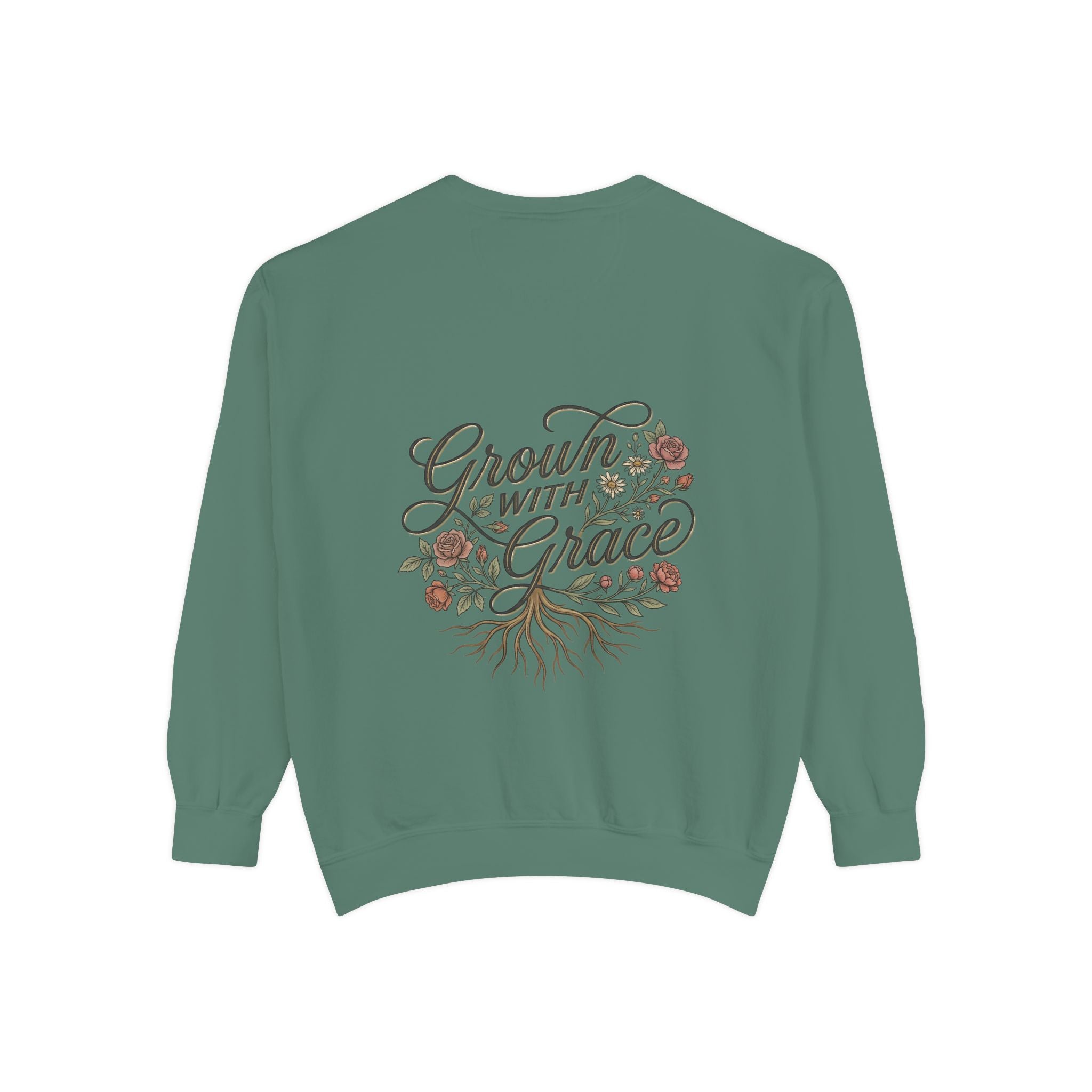 Sweatshirt — "Home Grown / Grown with Grace" Floral Wreath Crewneck