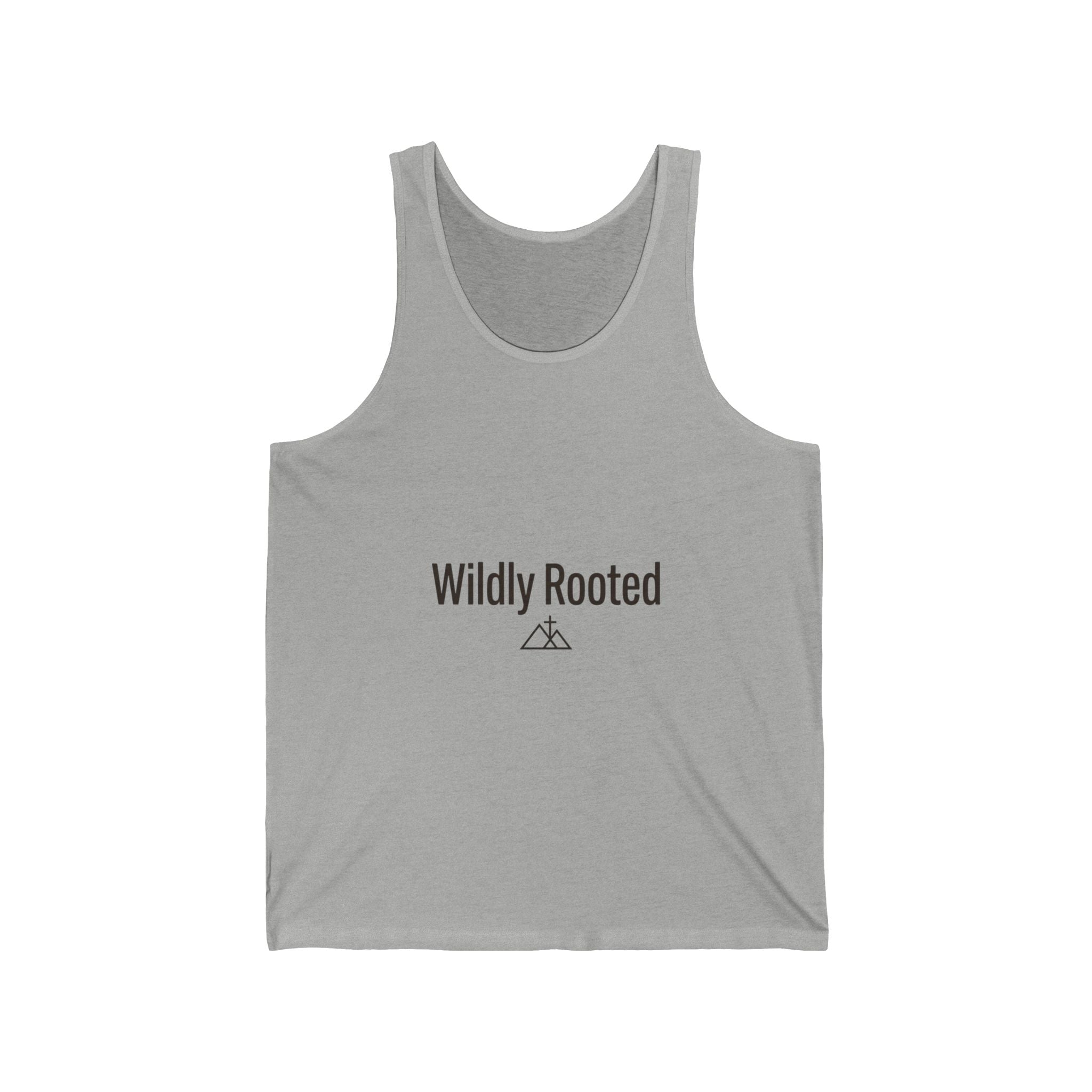Wildly Rooted Tank Top — Minimal Outdoor Camping Graphic