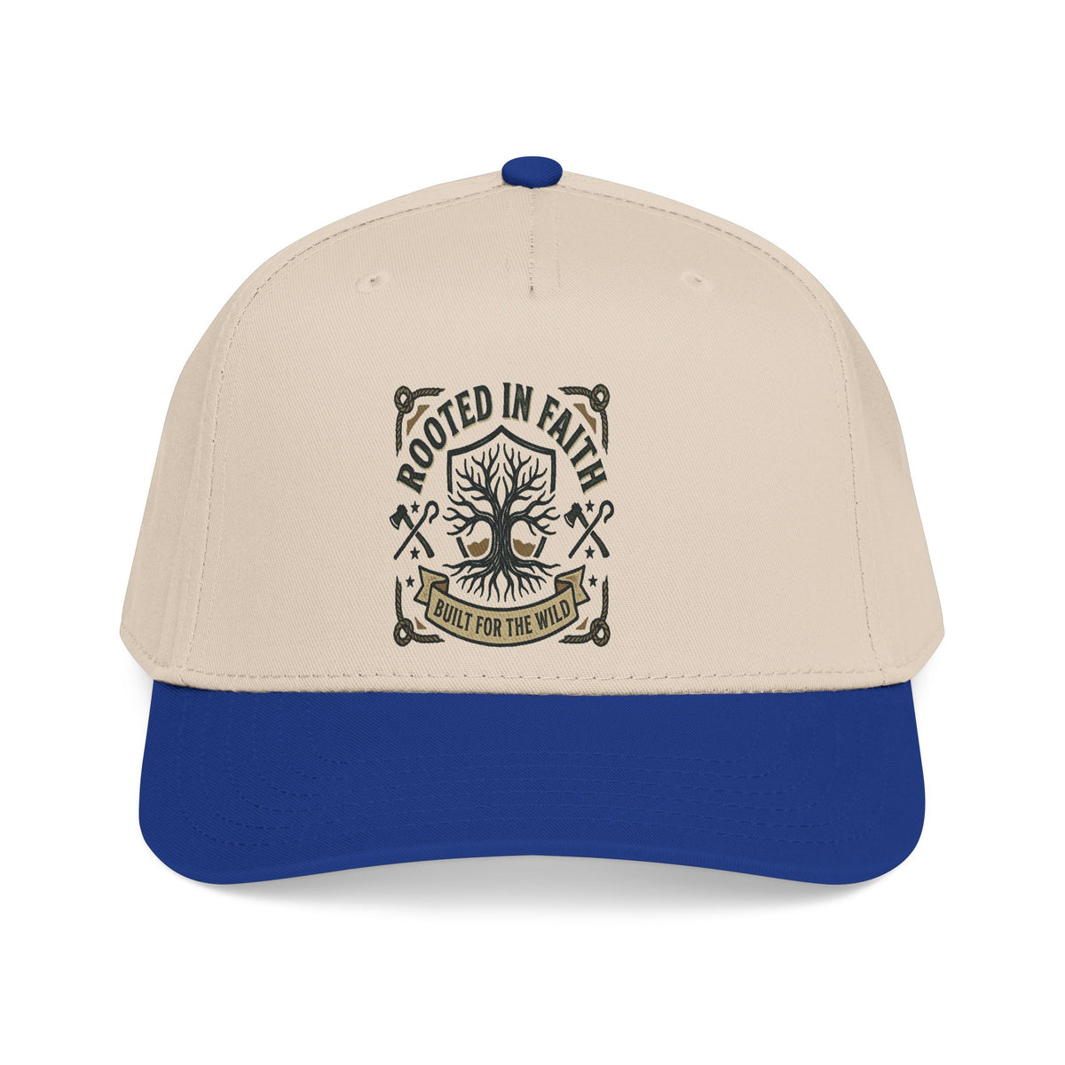 Rooted in Faith Baseball Cap — "Rooted for the World" Christian Trucker Hat