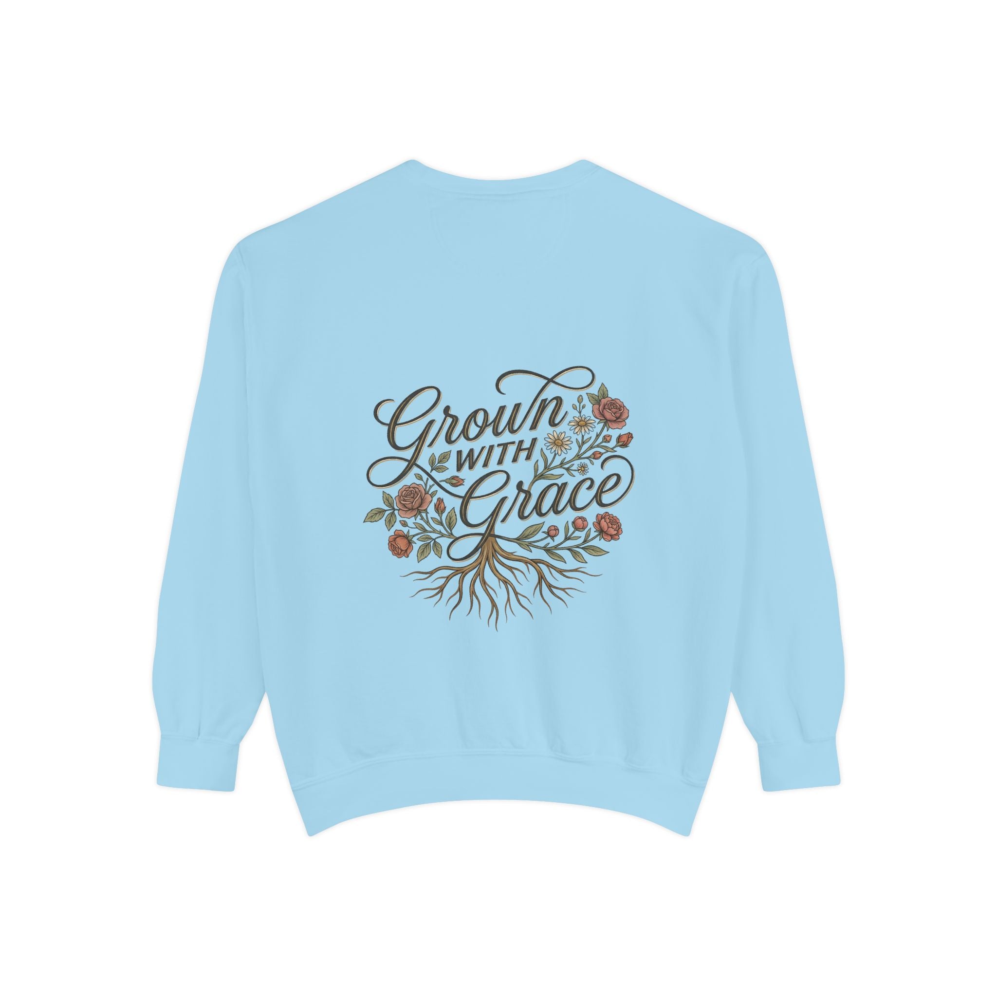 Sweatshirt — "Home Grown / Grown with Grace" Floral Wreath Crewneck