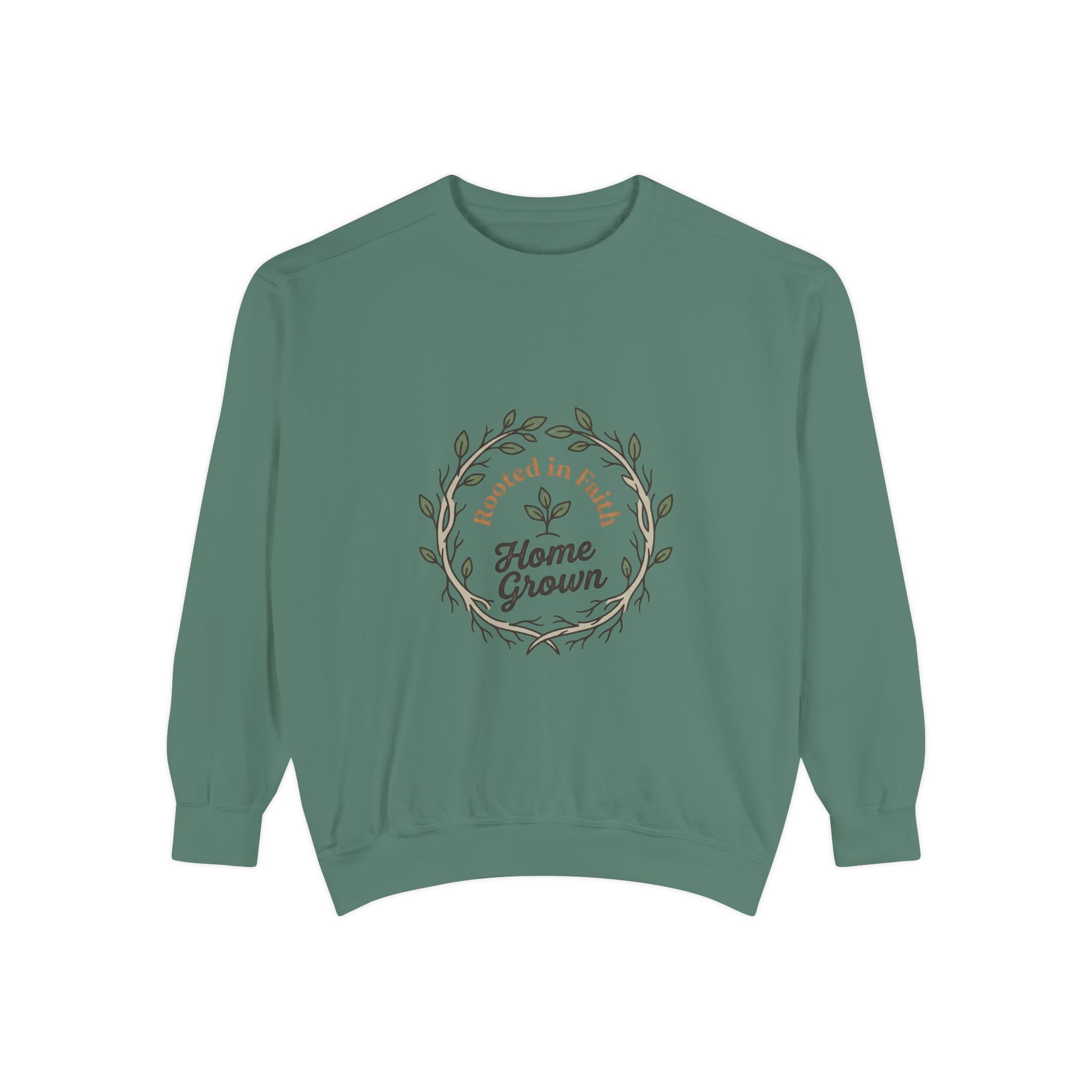 Sweatshirt — "Home Grown / Grown with Grace" Floral Wreath Crewneck