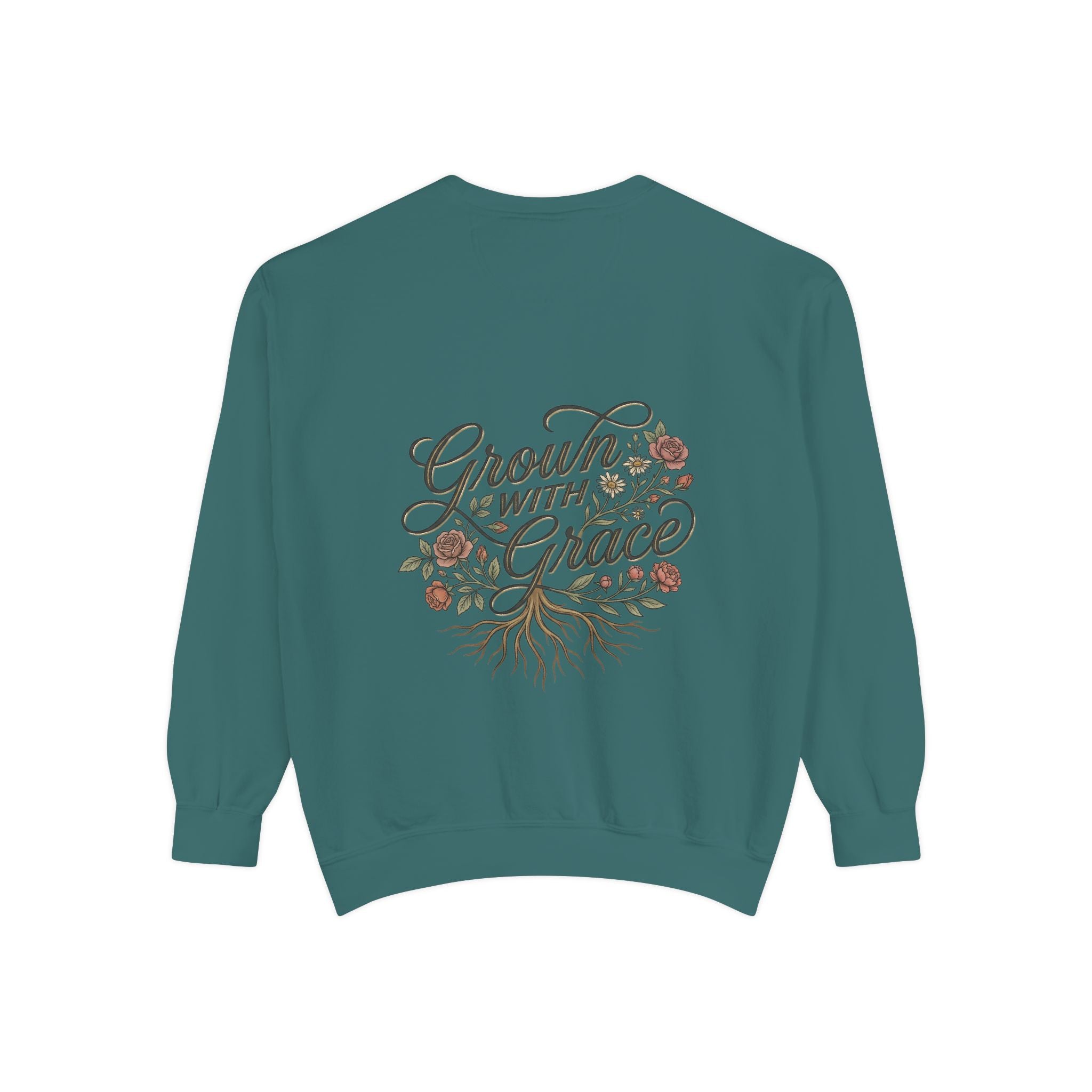 Sweatshirt — "Home Grown / Grown with Grace" Floral Wreath Crewneck