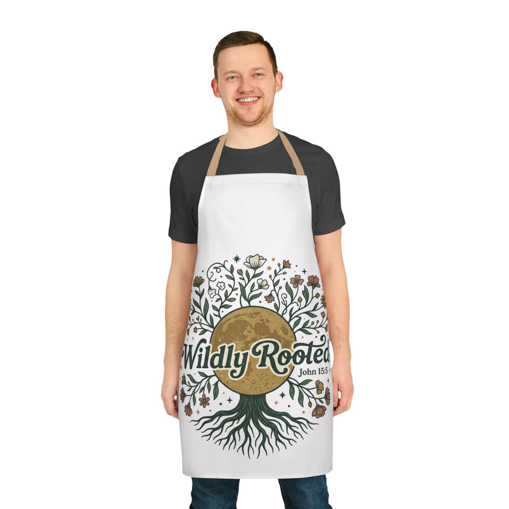 Apron — "Wildly Rooted" Floral Tree Apron (John 15:5)
