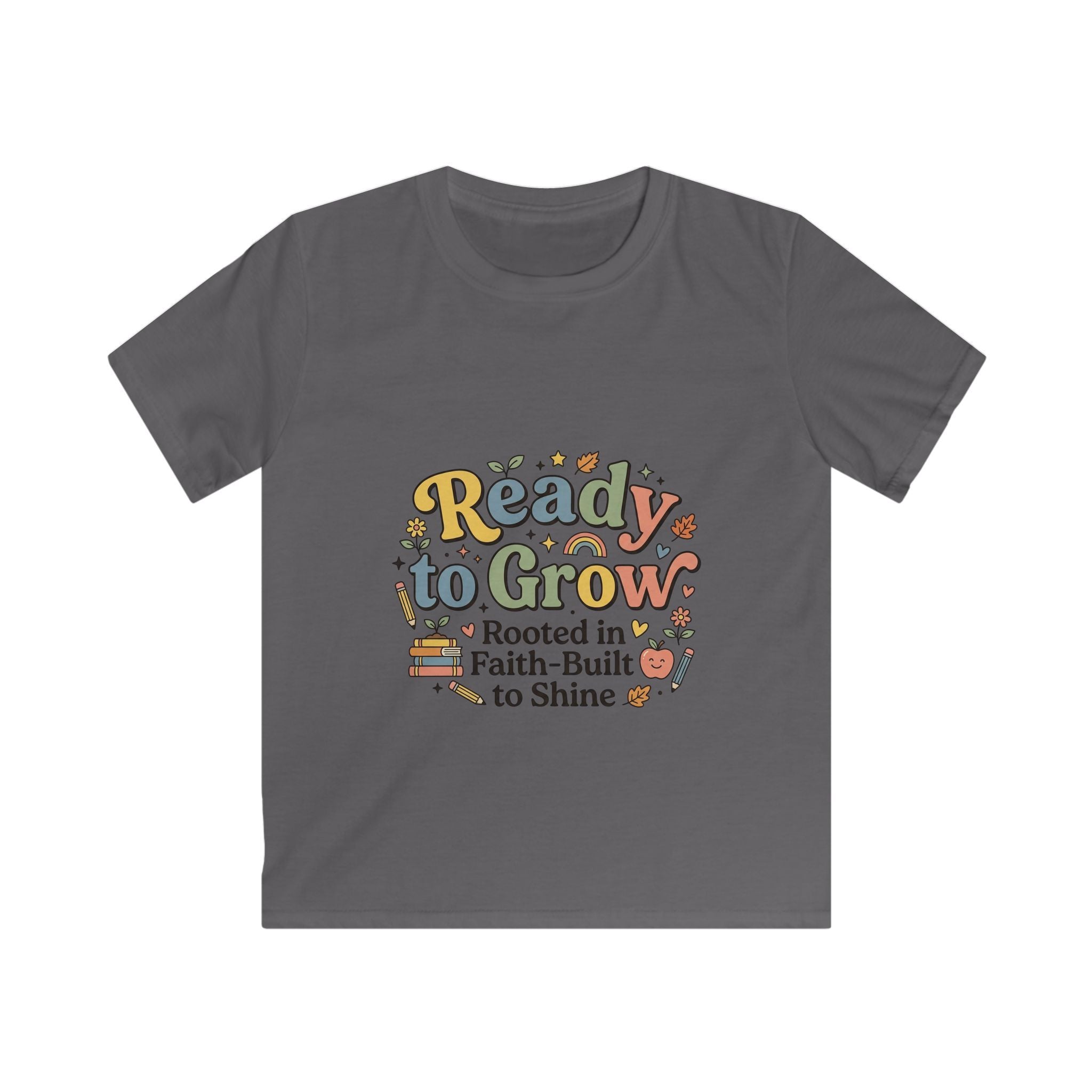 Kids T-Shirt — "Ready to Grow: Rooted in Faith, Built to Shine" Inspirational Garden Tee
