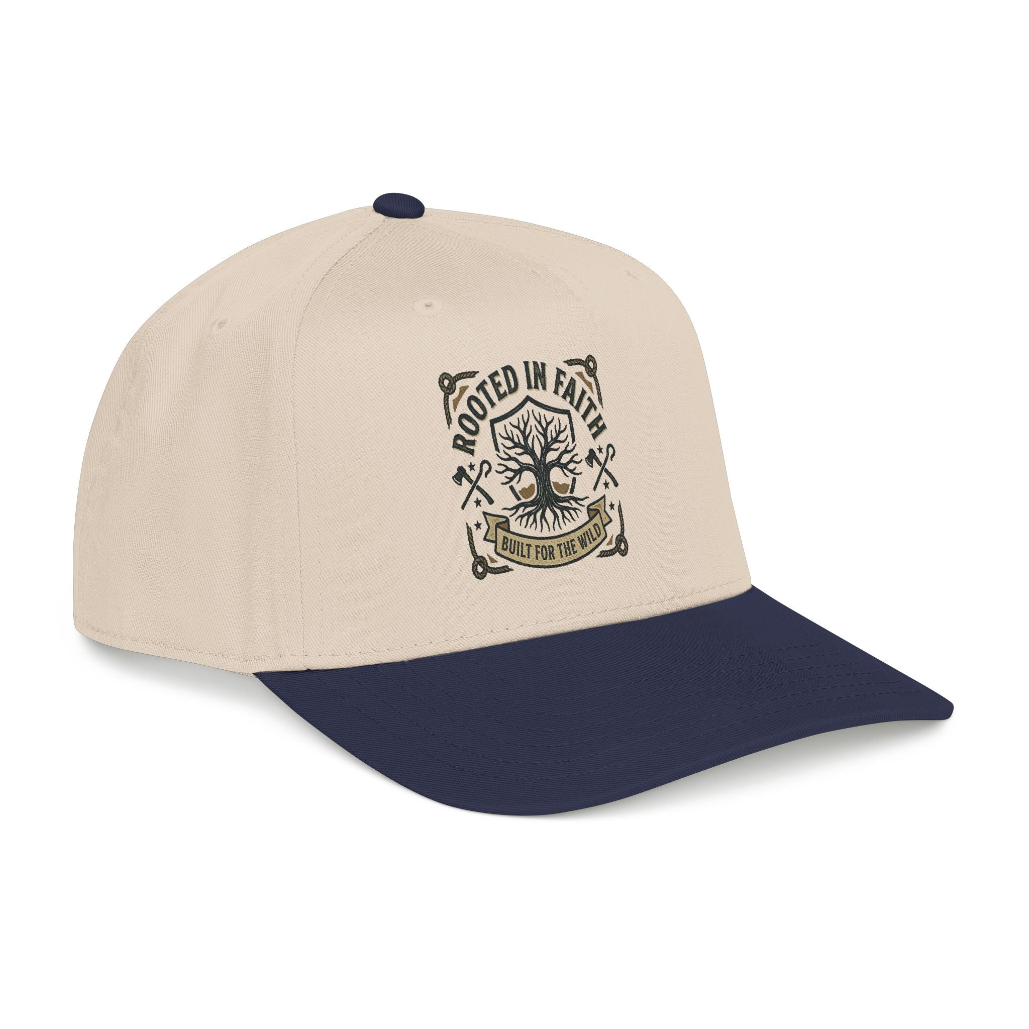 Rooted in Faith Baseball Cap — "Rooted for the World" Christian Trucker Hat