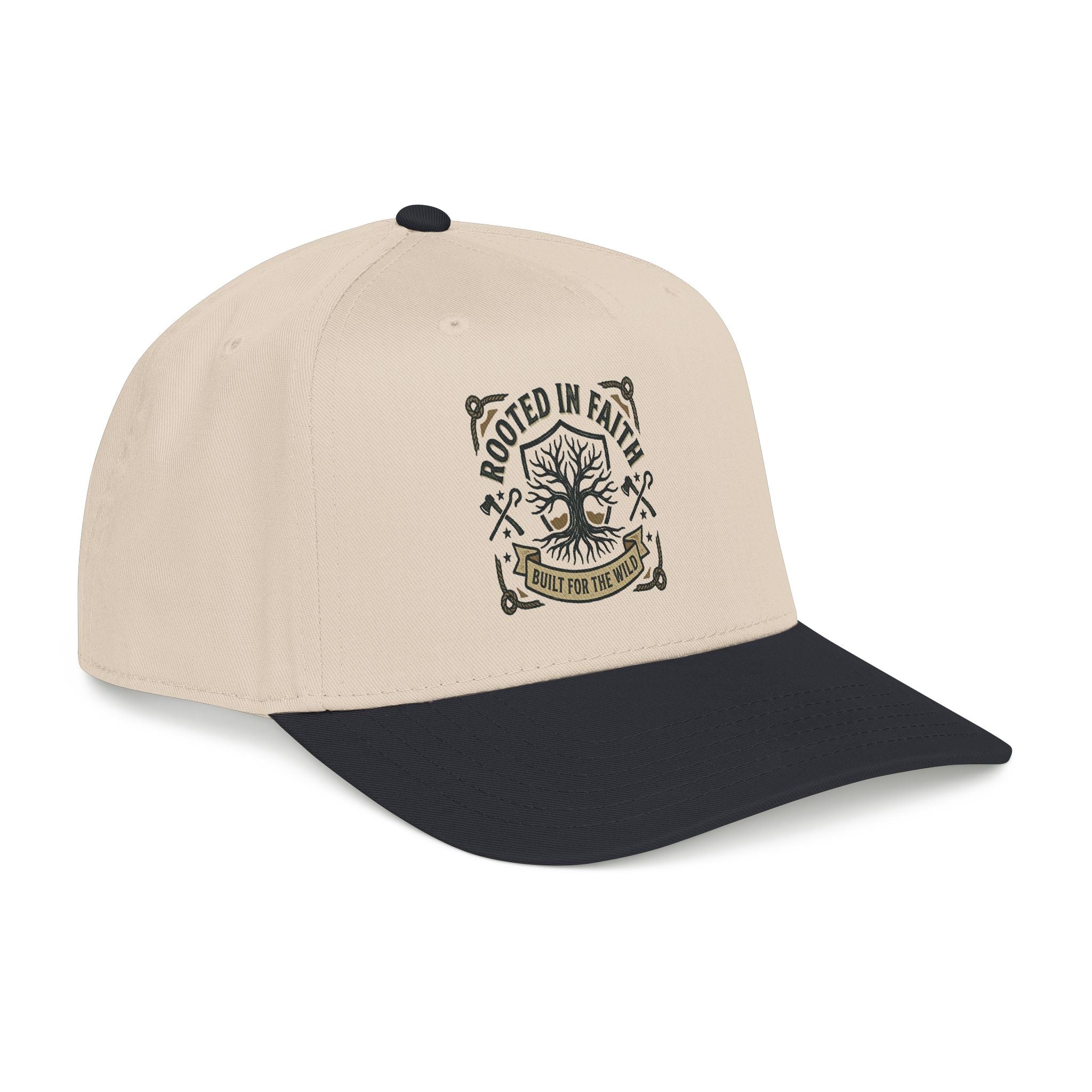 Rooted in Faith Baseball Cap — "Rooted for the World" Christian Trucker Hat