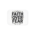 Faith Over Fear Sherpa Blanket — Cozy Inspirational Throw for Christian Home & Gifts