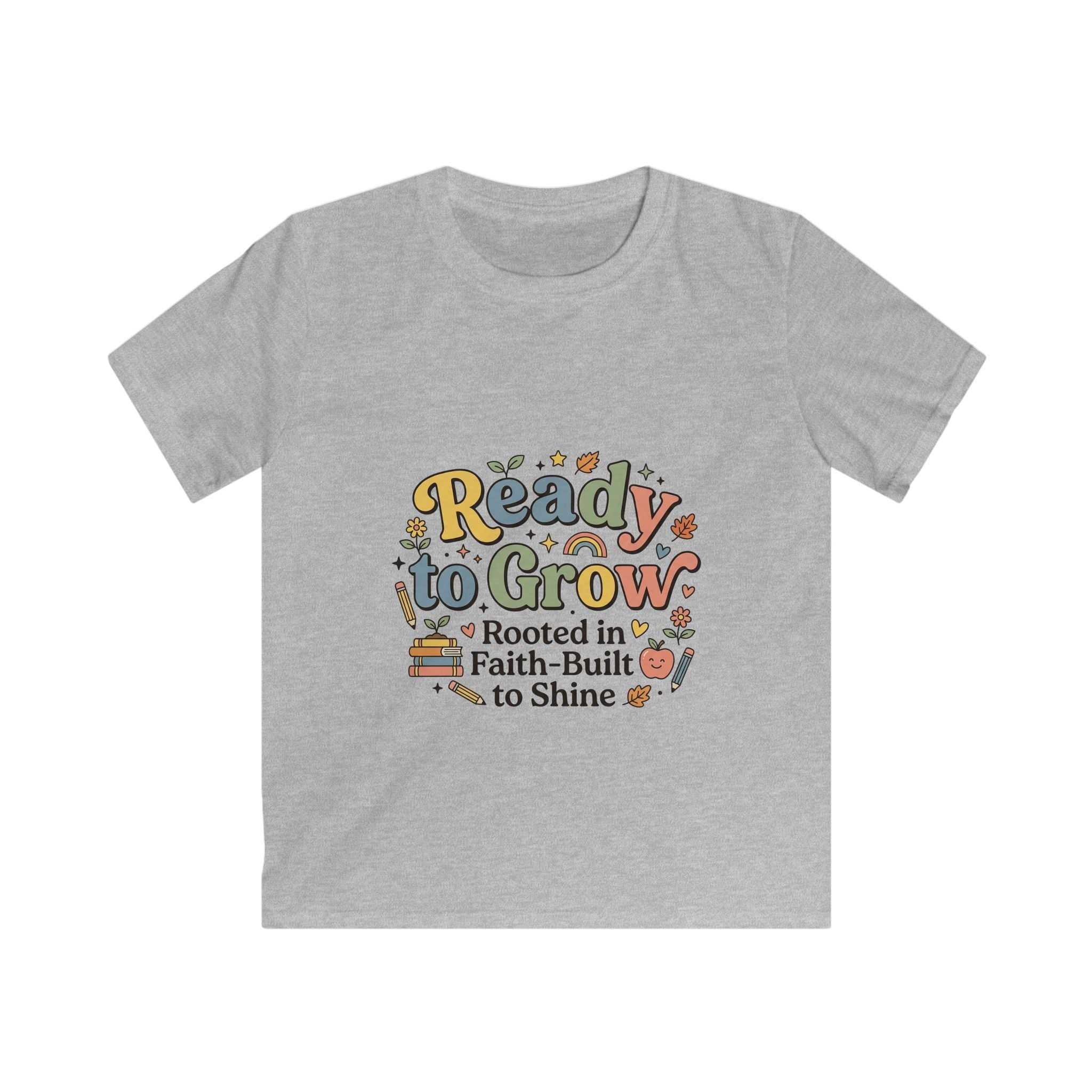 Kids T-Shirt — "Ready to Grow: Rooted in Faith, Built to Shine" Inspirational Garden Tee