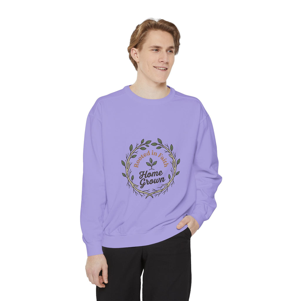 Sweatshirt — "Home Grown / Grown with Grace" Floral Wreath Crewneck