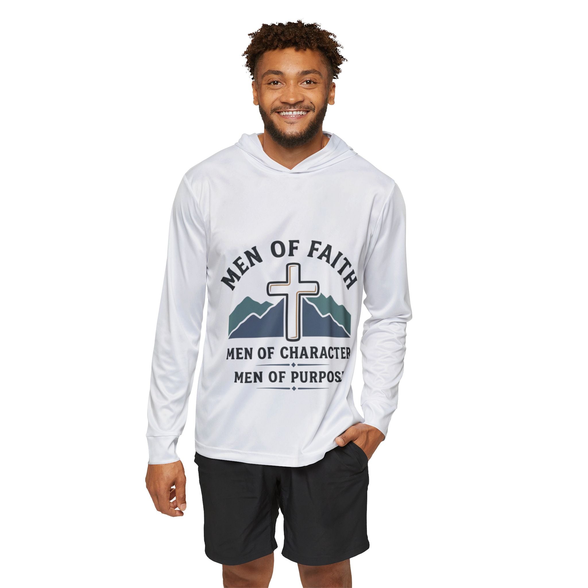 Men of Faith Hooded Sports Warmup - 'Men of Character, Men of Purpose'