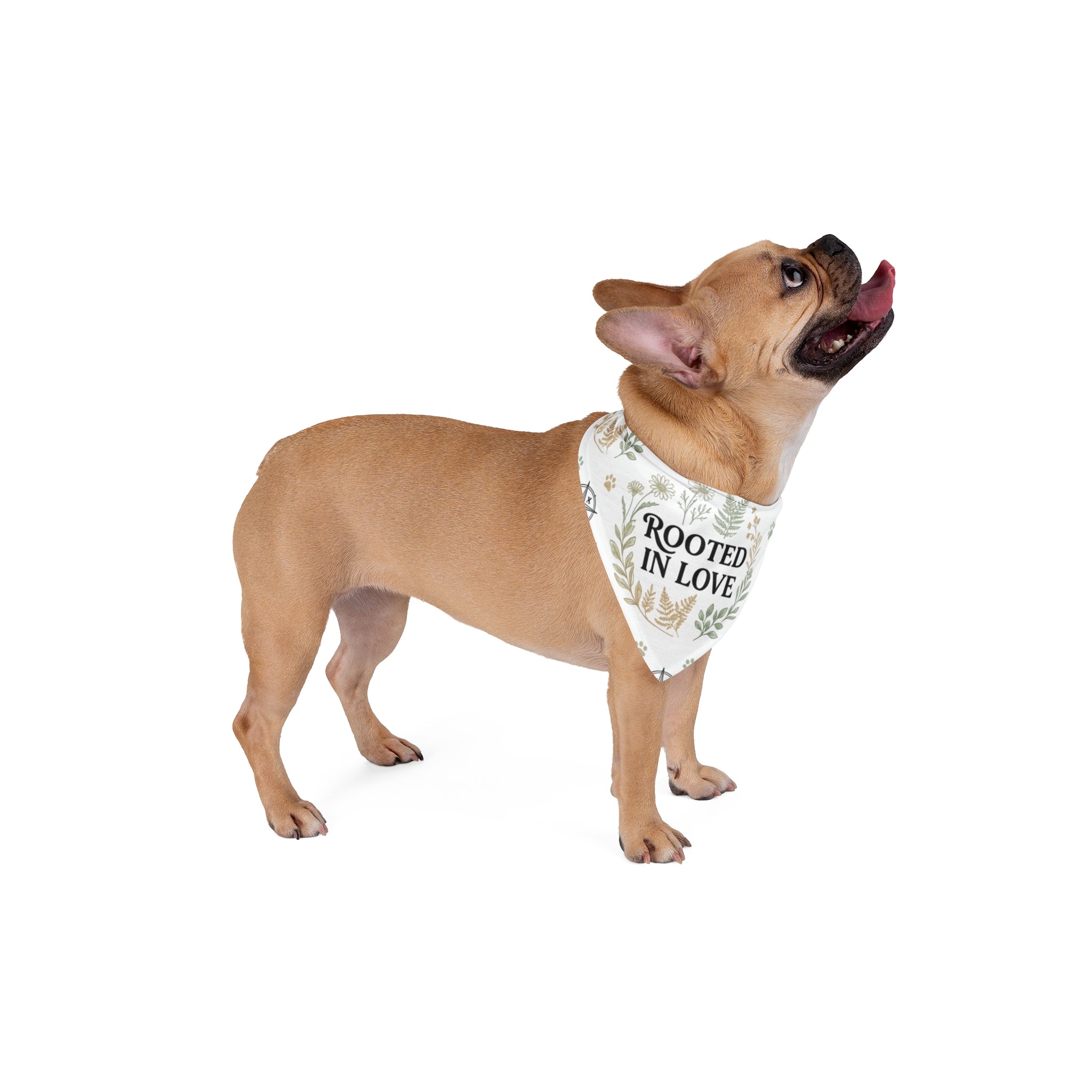 Pet Bandana — "Rooted in Love" Floral Print Dog Bandana