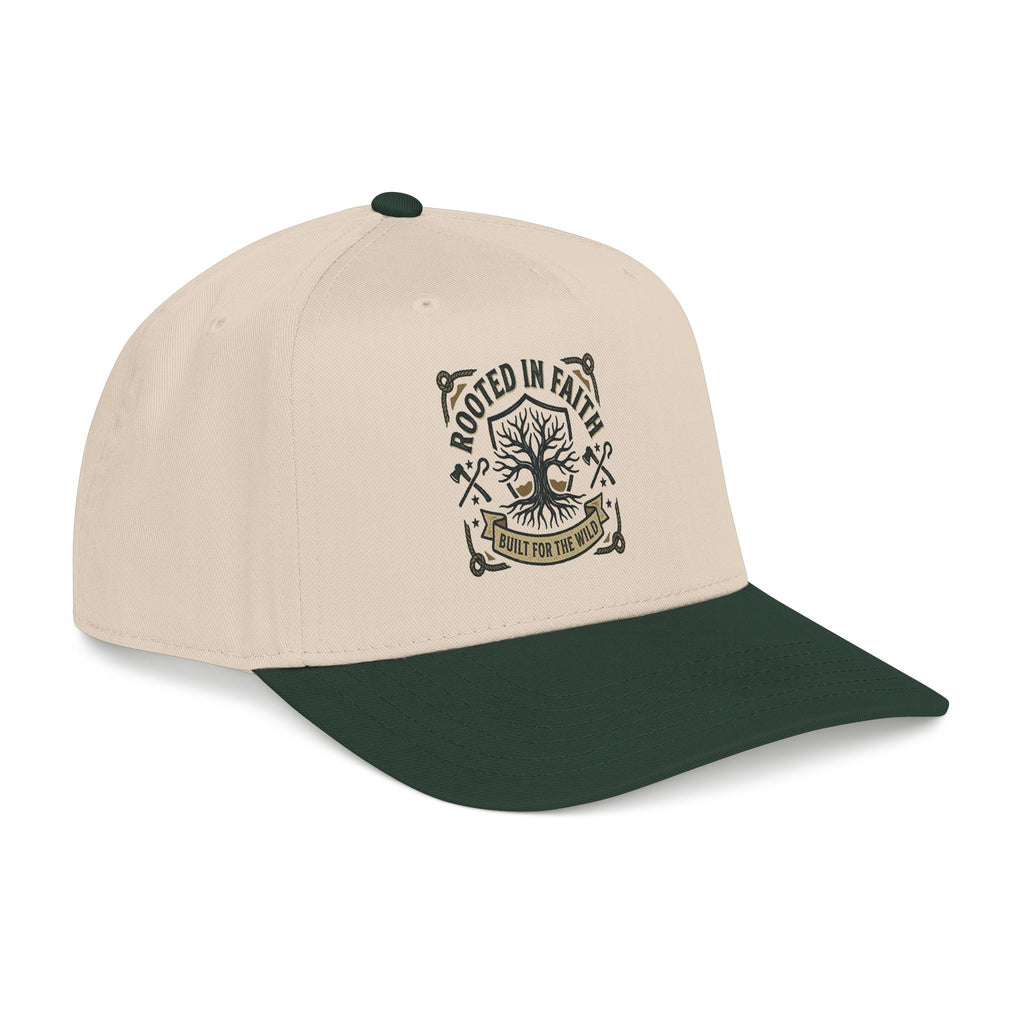 Rooted in Faith Baseball Cap — "Rooted for the World" Christian Trucker Hat