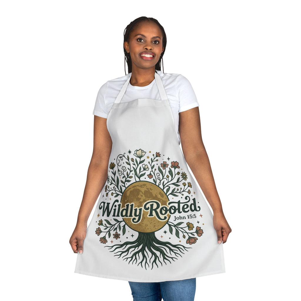 Apron — "Wildly Rooted" Floral Tree Apron (John 15:5)