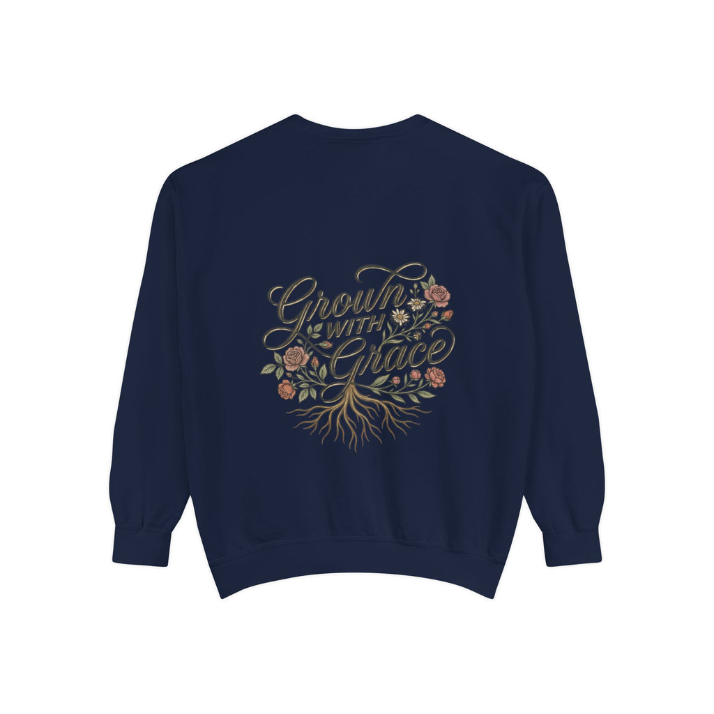 Sweatshirt — "Home Grown / Grown with Grace" Floral Wreath Crewneck