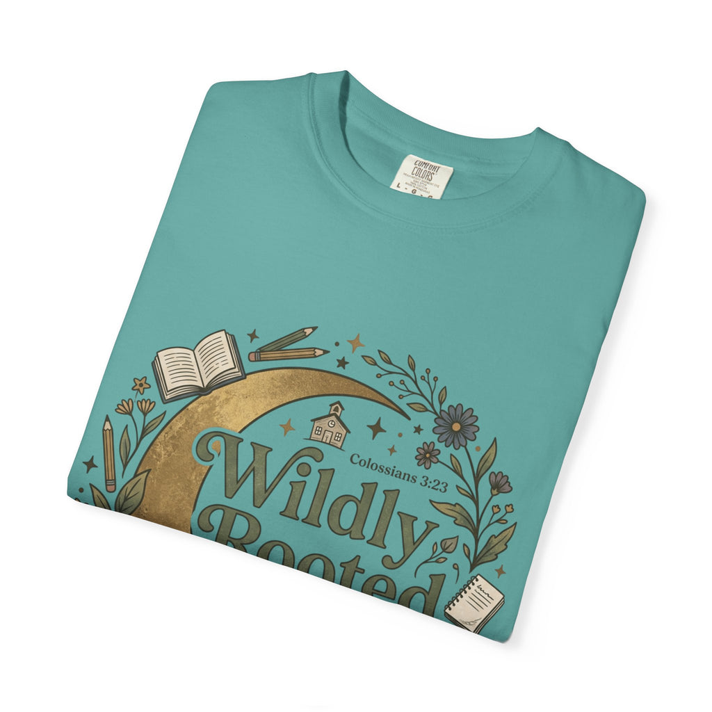 Wildly Rooted Back to School T-Shirt — Botanical Moon Design (2026)