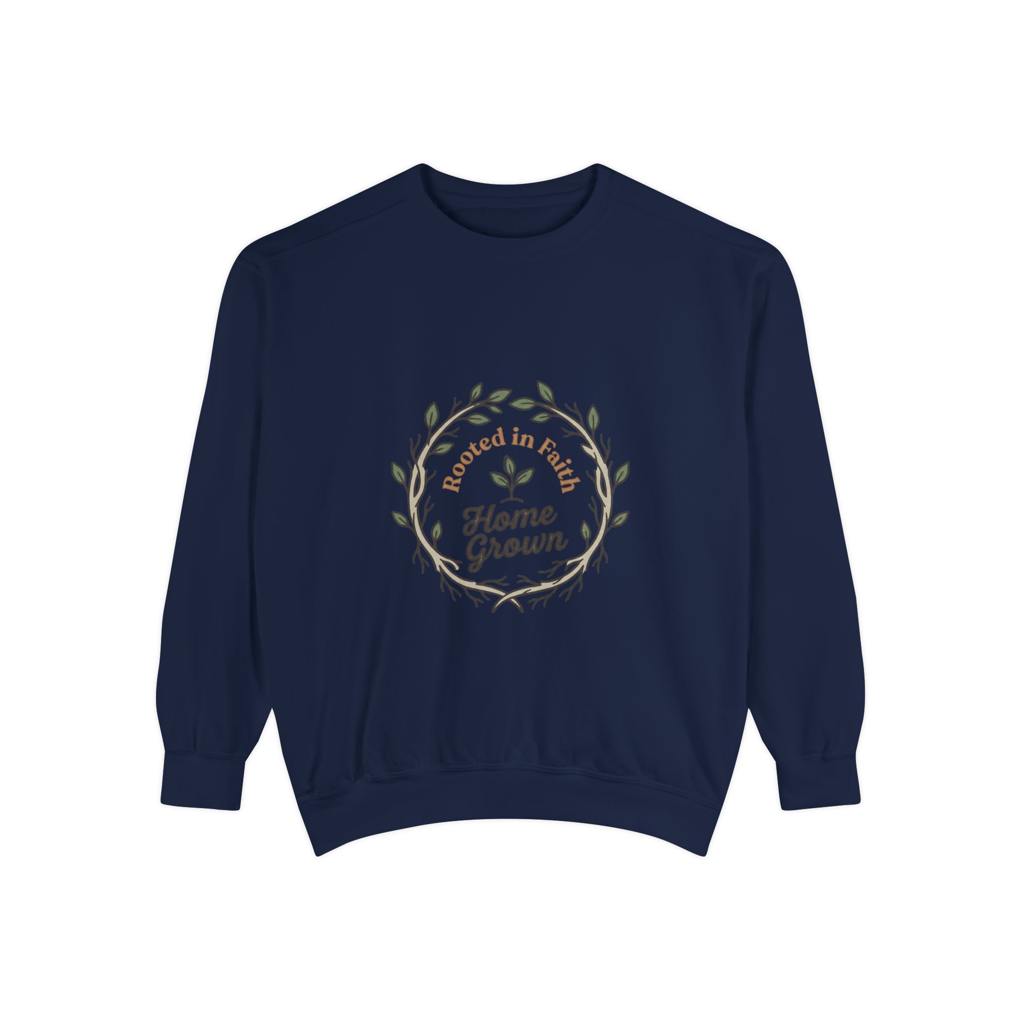 Sweatshirt — "Home Grown / Grown with Grace" Floral Wreath Crewneck
