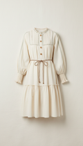 Cotton Prairie Dress With Gathered Waist